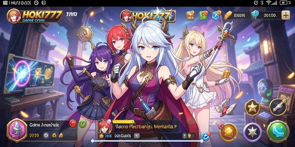 Tampilan gameplay HOKI777 yang epik dan penuh warna
