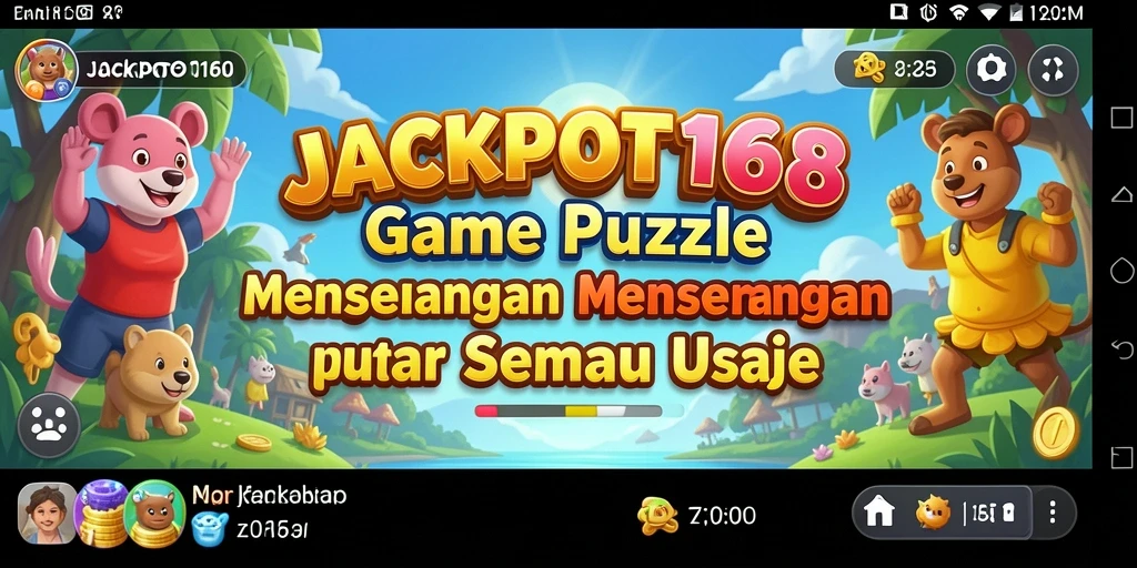 Screenshot utama JACKPOT168 menampilkan gameplay Puzzle yang menarik.