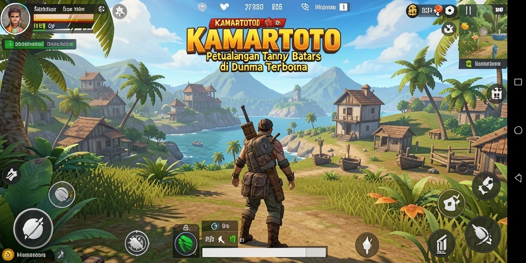 Gameplay KAMARTOTO di dunia terbuka yang luas dan dinamis.