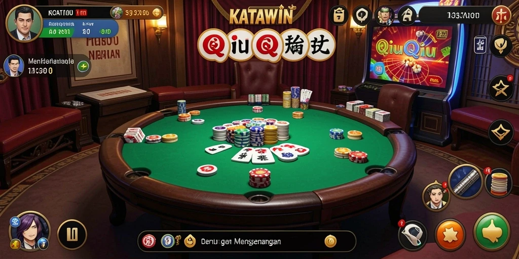 Tampilan menarik dari gameplay KATAWIN QiuQiu.