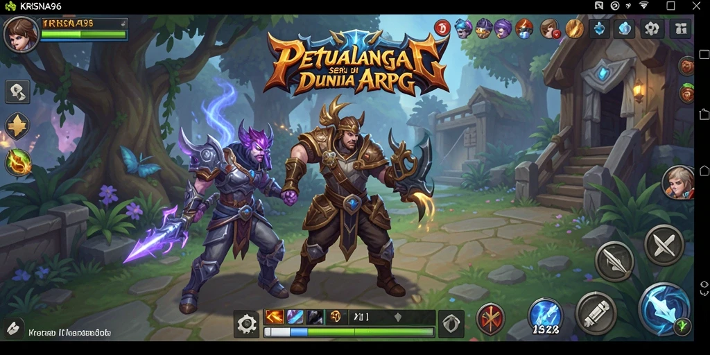 Tampilan menarik dari gameplay ARPG KRISNA96 yang mendebarkan.