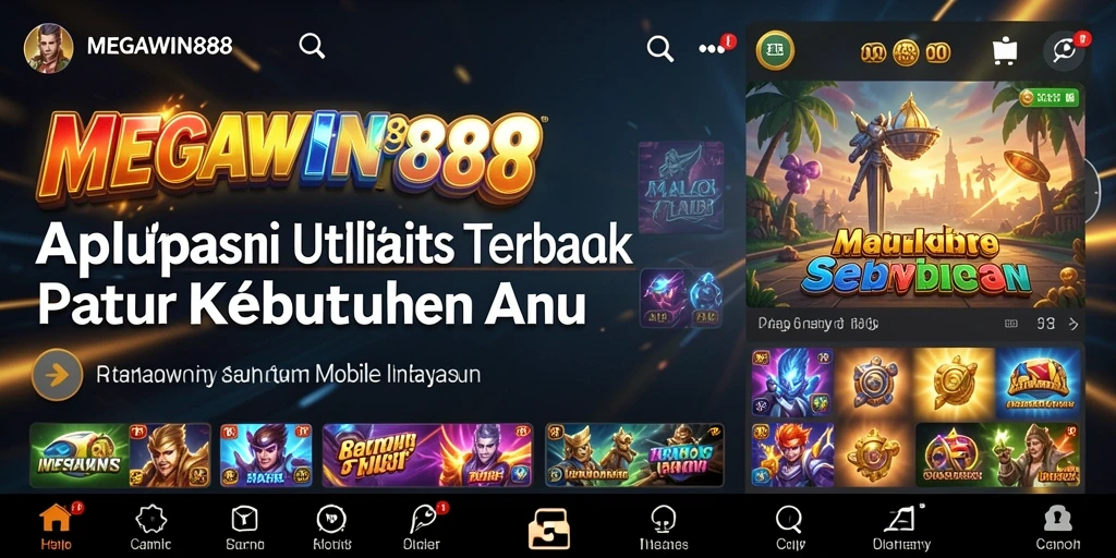 Tampilan antarmuka MEGAWIN888 yang intuitif dan fungsional.