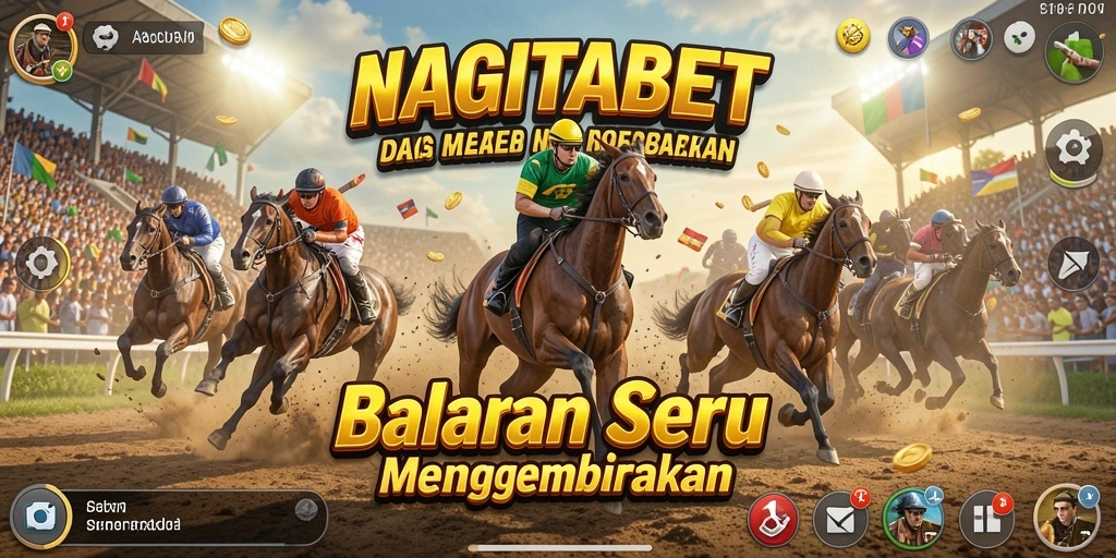 Tampilan gameplay balapan yang menegangkan di NAGITABET.