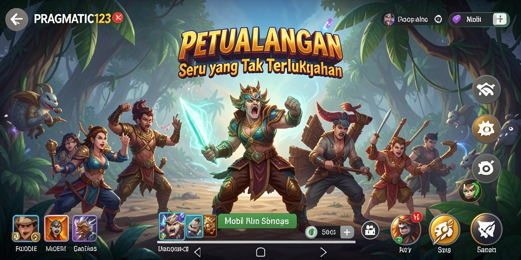 Tampilan menarik dan mendebarkan dari gameplay petualangan PRAGMATIC123.
