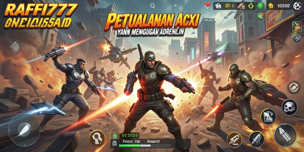 Tampilan mendebarkan dari gameplay RAFFI777 dengan aksi yang intens.
