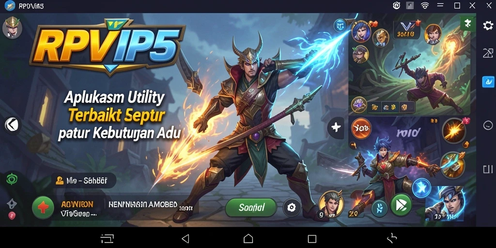 Tampilan utama RPVIP5 dengan fitur-fitur Utility yang mudah diakses.