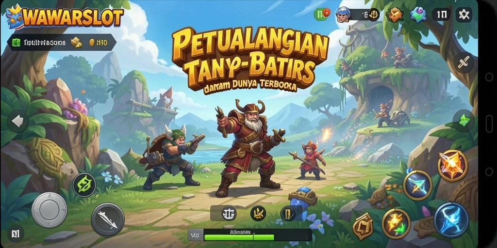 Screenshot gameplay WAWARSLOT menampilkan petualangan seru dalam dunia terbuka.
