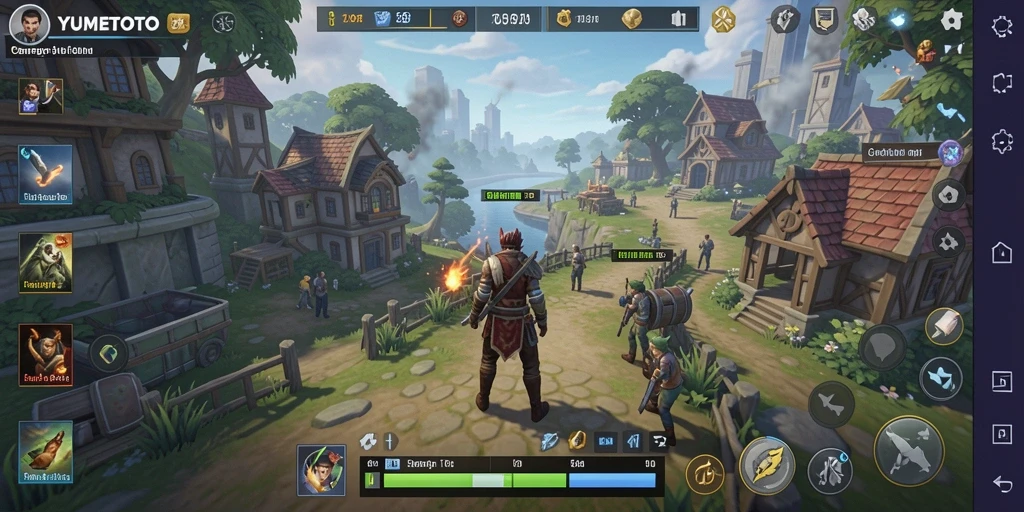 Menampilkan gameplay menarik YUMETOTO dengan strategi dan pengelolaan sumber daya.
